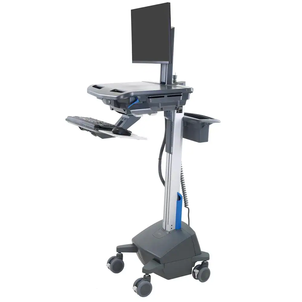 SV42-8302-3 - Ergotron Style View® Cart with LCD Pivot, LiFe Powered, UK (Dark Grey)