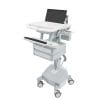 StyleView® Laptop Cart, LiFe Powered, 2 Drawers (1x2), UK