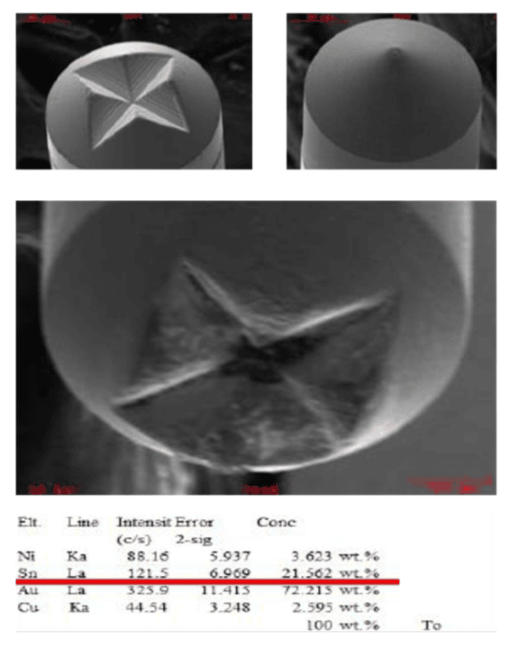 Normal and Pd Alloy Pin