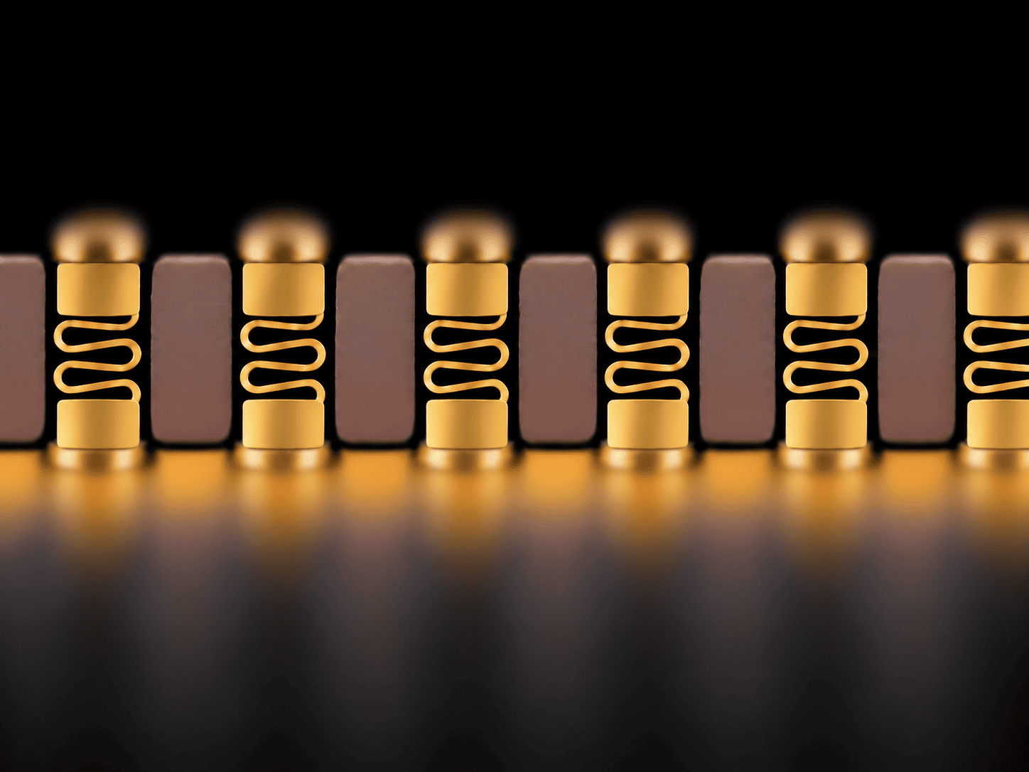 Gold serpentine spring assembly